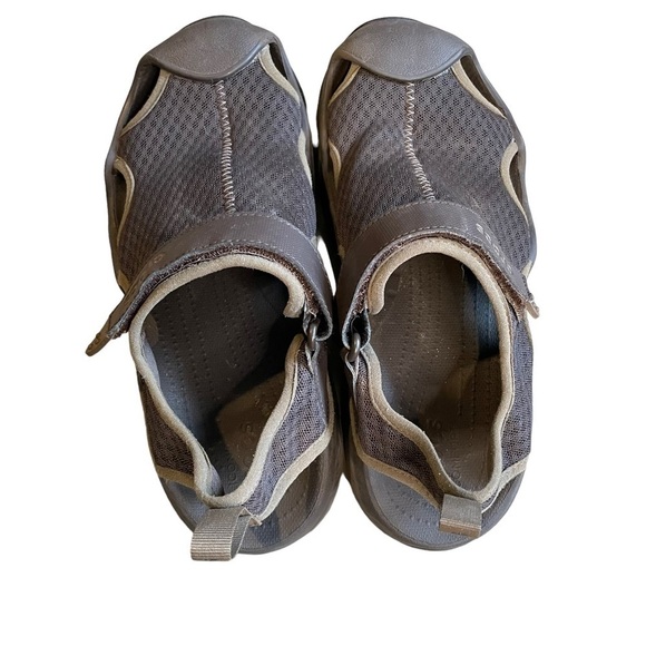 Crocs Swiftwater Mesh Wave Brown Sandals Slip On Shoes 205289 Men's Size 8 - Picture 6 of 7